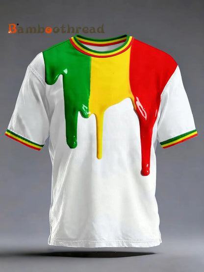 Men’s Reggae Music Inspired Print Vintage T-Shirt White / S