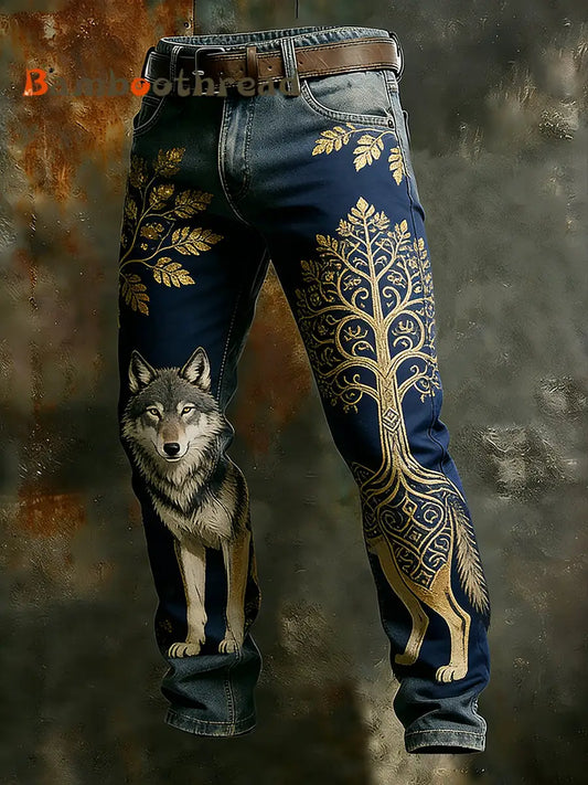 Men’s Retro Business Style Casual Work Trousers