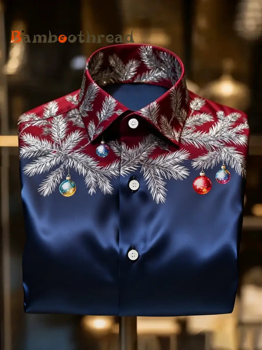 Men’s Retro Christmas Print Shirt As picture / S