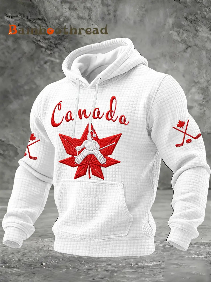 Men’s Retro Ice Hockey Printed Casual Hoodie Multicolour / S
