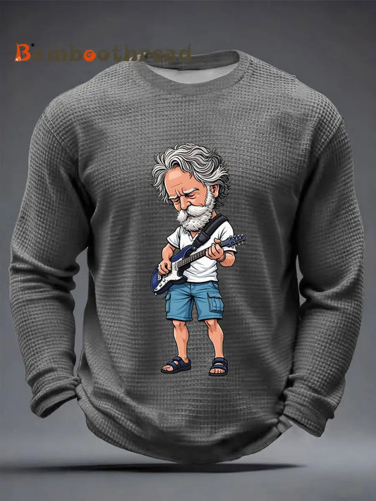 Men’s RIP Bob Weir Waffle Long Sleeve T-Shirt Gray / S