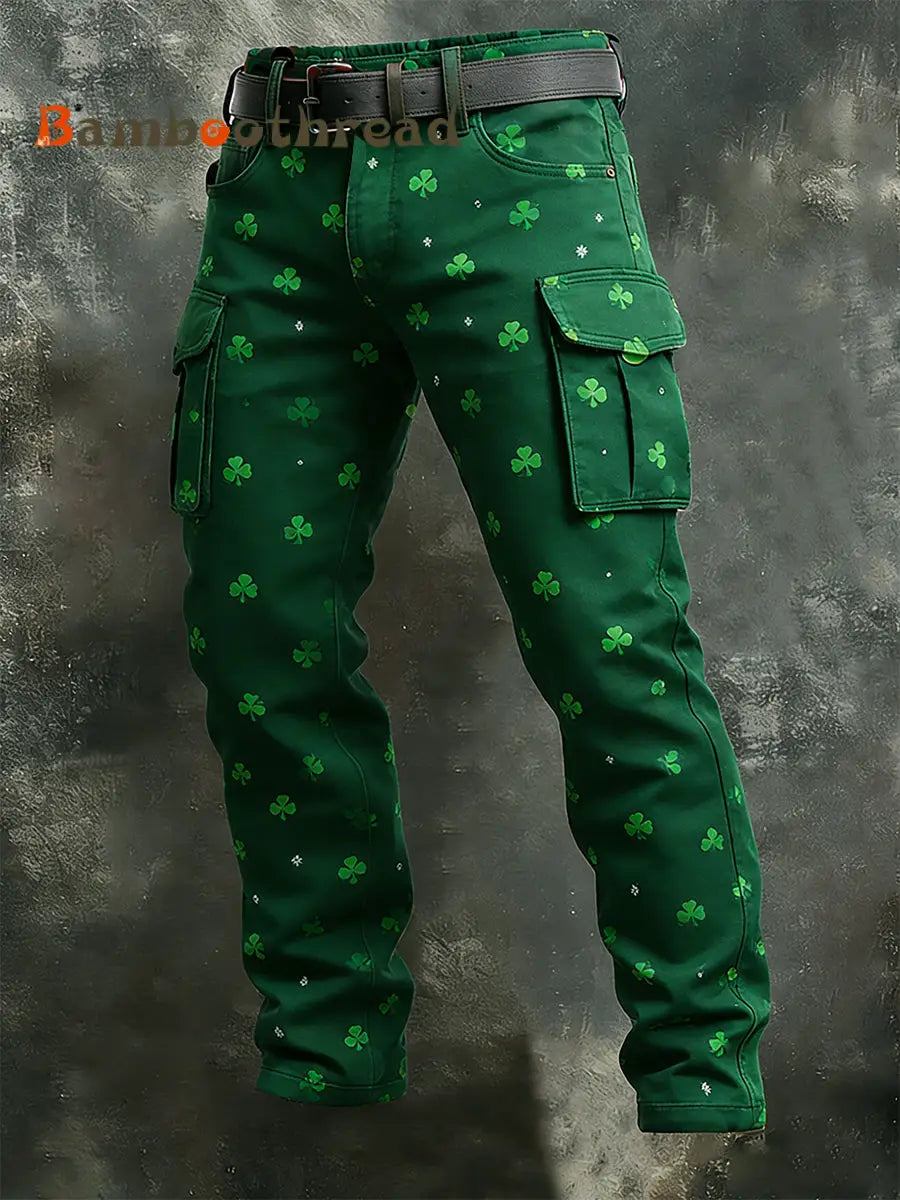 Men’s St. Patrick’s Day printed trousers As picture / S