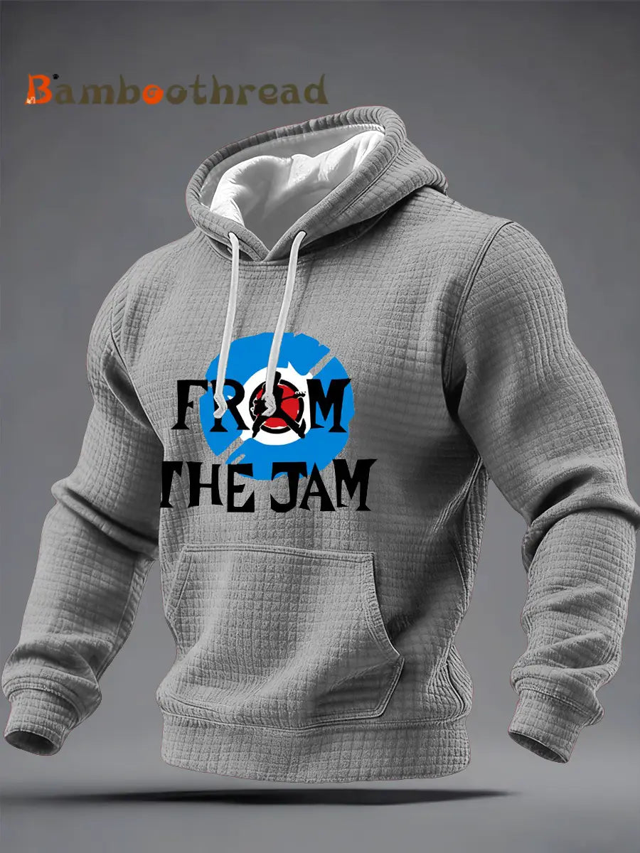 Men’s The Jam Checkered Cotton Hoodie Gray / S