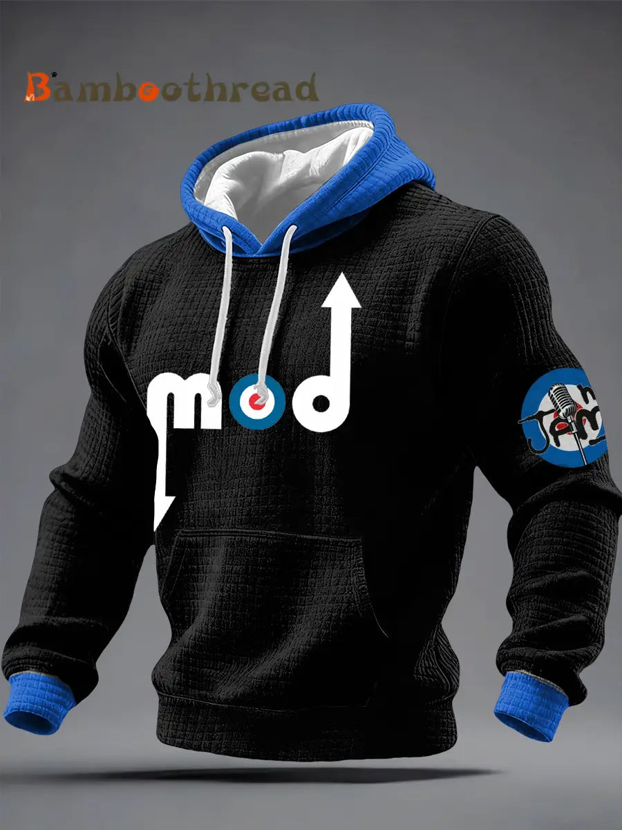 Men’s The Mod The Jam Checkered Cotton Hoodie Black / S