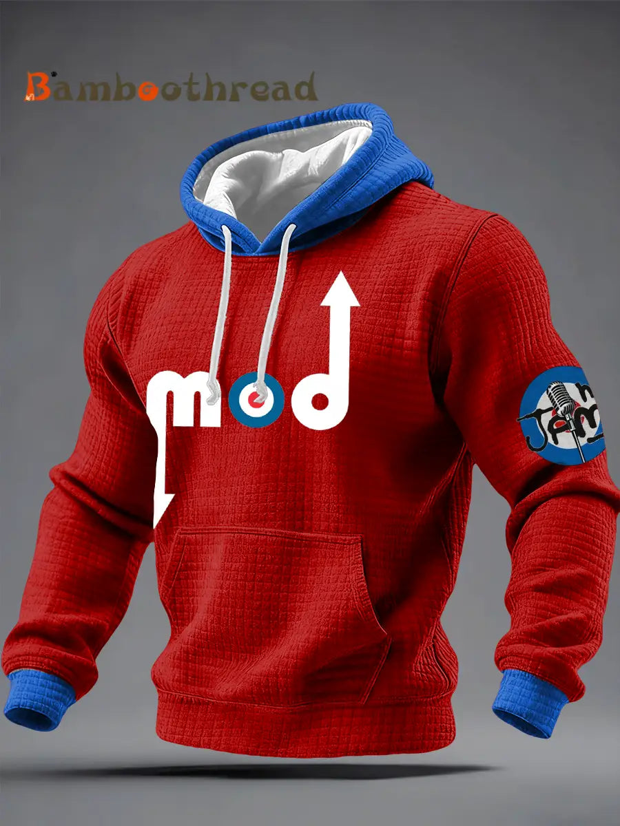Men’s The Mod The Jam Checkered Cotton Hoodie Red / S