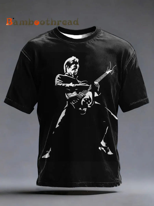 Men’s The Modfather Paul Weller short sleeves t-shirt Black / S