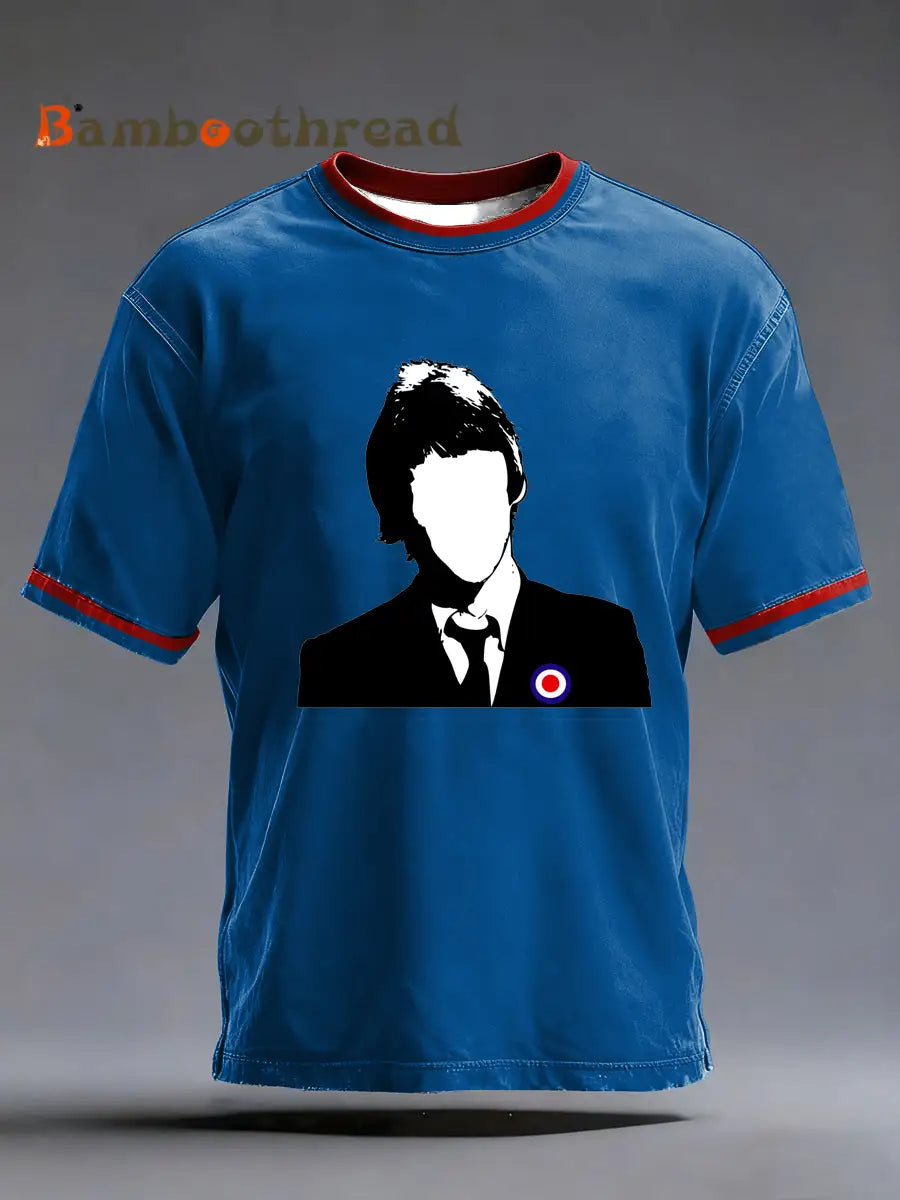 Men’s The Modfather Paul Weller short sleeves t-shirt Blue / S
