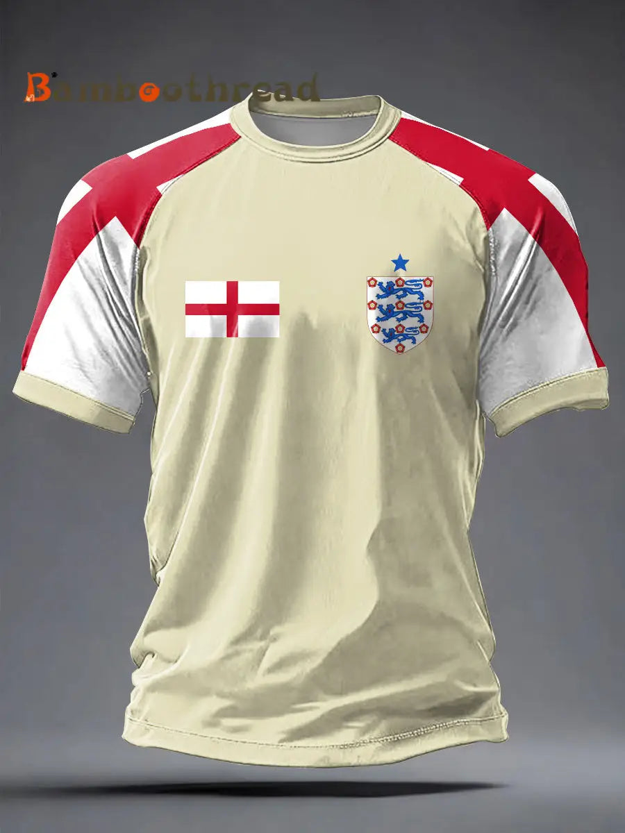 Men’s UK Football Lover England 2026 Printed short sleeve t-shirt Creamy-White / S