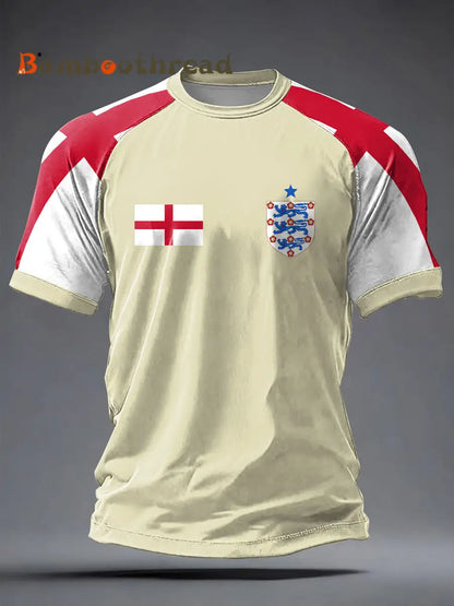 Men’s UK Football Lover England 2026 Printed short sleeve t-shirt Creamy-White / S