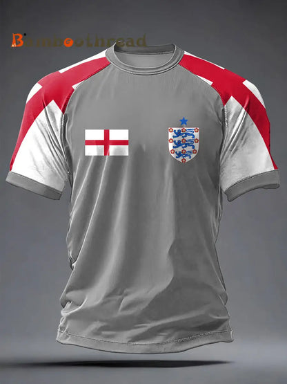 Men’s UK Football Lover England 2026 Printed short sleeve t-shirt Gray / S