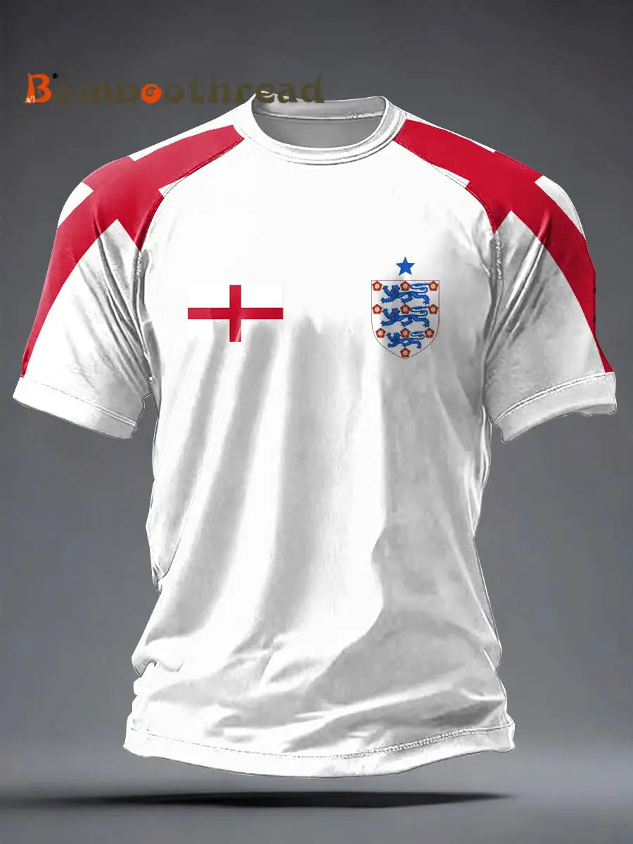 Men’s UK Football Lover England 2026 Printed short sleeve t-shirt White / S