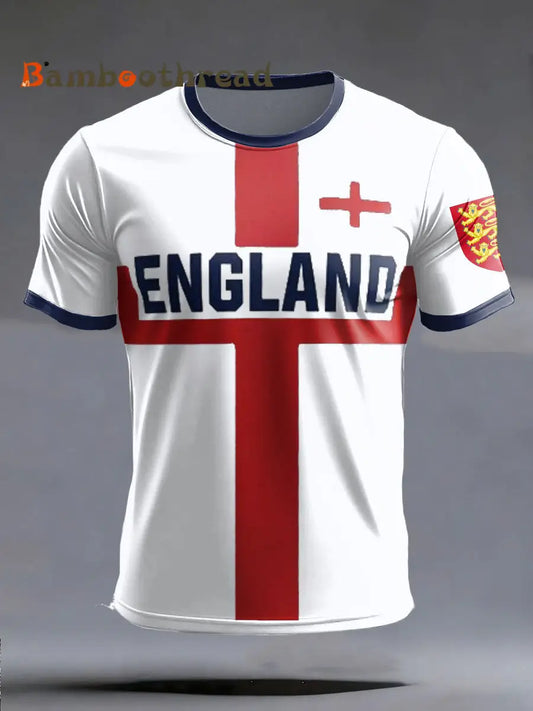 Men’s UK Football Lover England 2026 Printed short sleeves t-shirt White / S