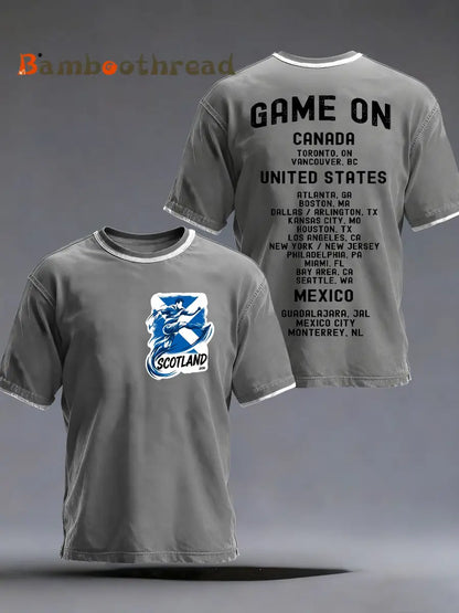 Men’s UK Football Lover Scotland 2026 Printed short sleeves t-shirt Gray / S