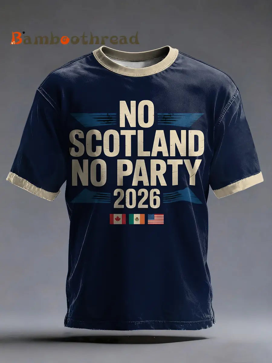 Men’s UK Football Lover Scotland 2026 Printed short sleeves t-shirt Navy Blue / S