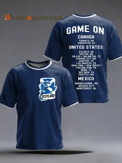 Men’s UK Football Lover Scotland 2026 Printed short sleeves t-shirt Navy Blue / S