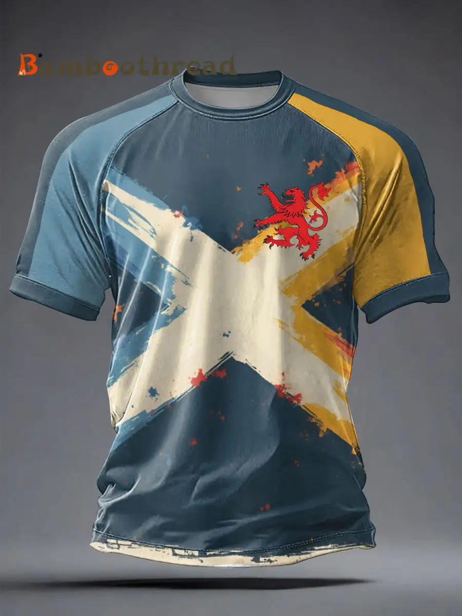 Men’s UK Football Lover Scotland Printed short sleeve t-shirt As picture / S