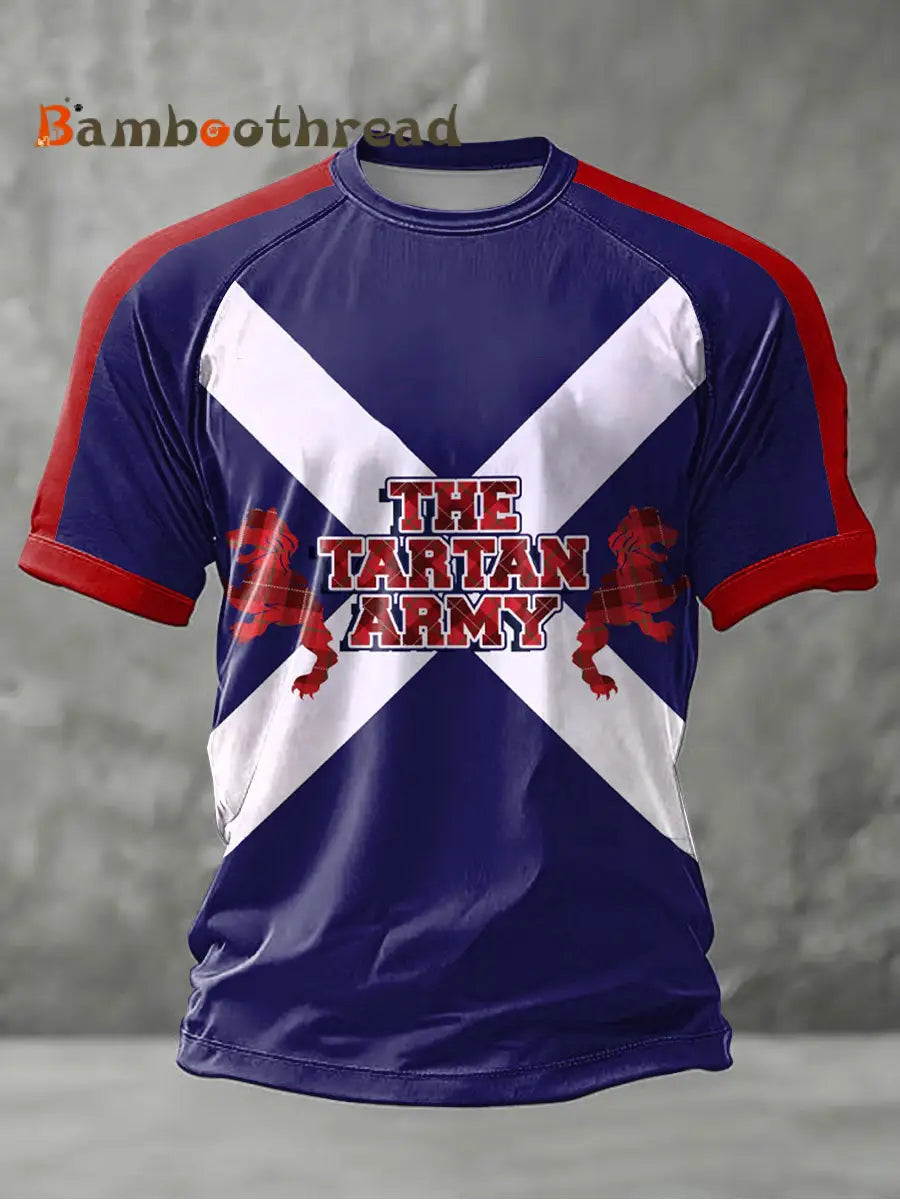 Men’s UK Football Lover Scotland Printed short sleeve t-shirt Navy Blue / S