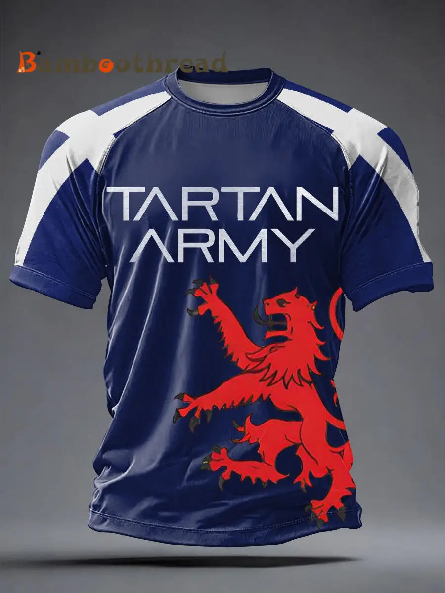 Men’s UK Football Lover Scotland Printed short sleeve t-shirt Navy Blue / S