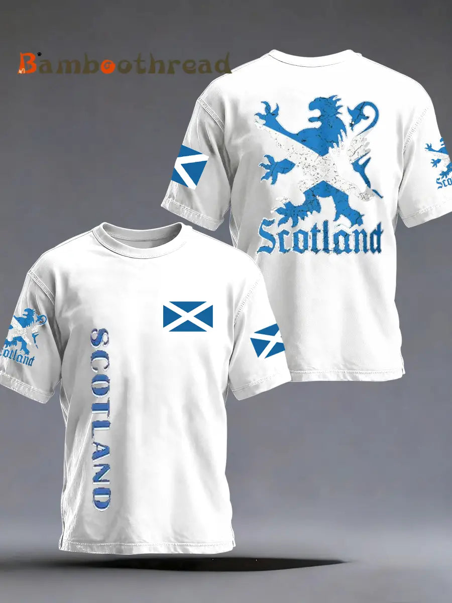 Men’s UK Football Lover Scotland Printed short sleeves t-shirt White / S