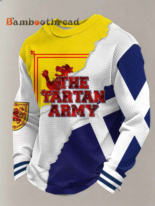 Men’s UK Football Lover Scotland Printed Waffle Long Sleeve Top As picture / S