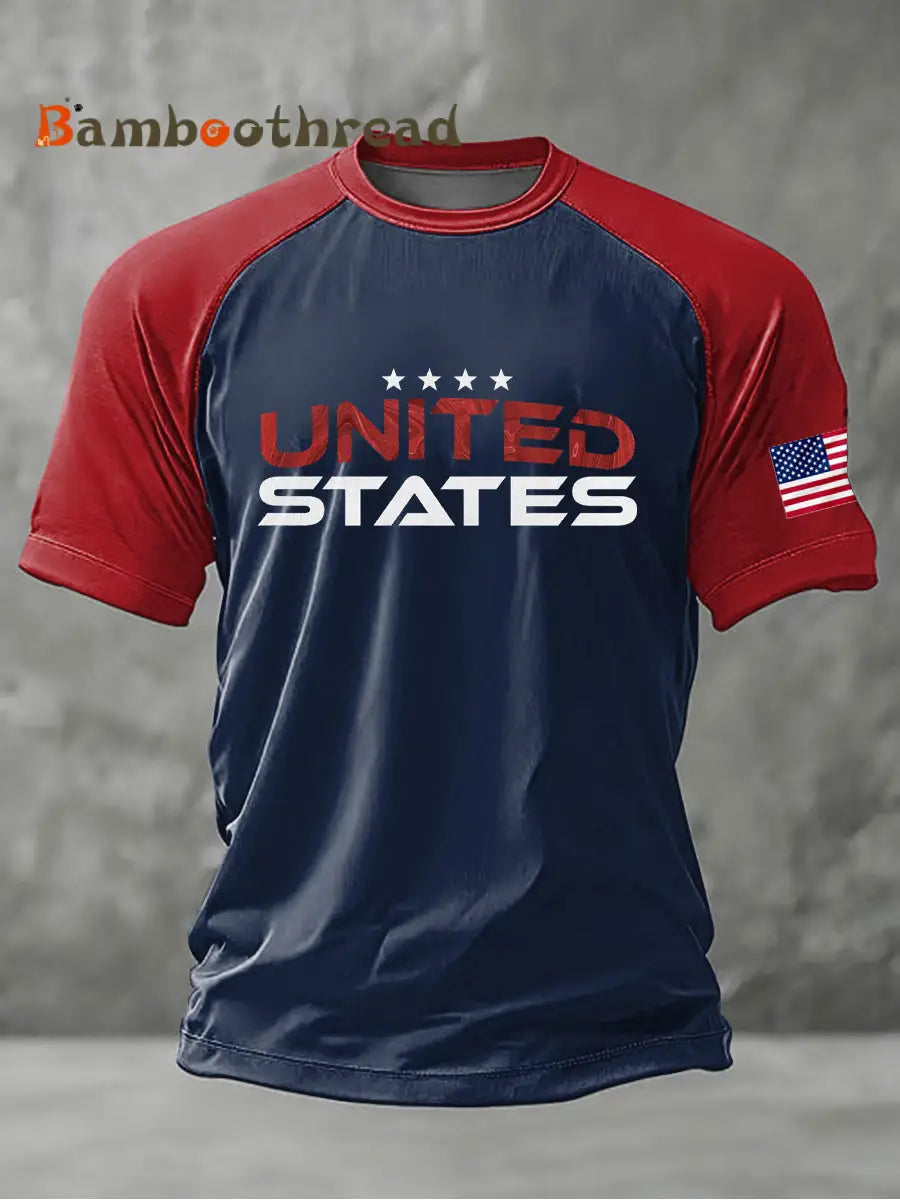 Men’s USA Soccer Printed Casual short sleeves t-shirt As picture / S