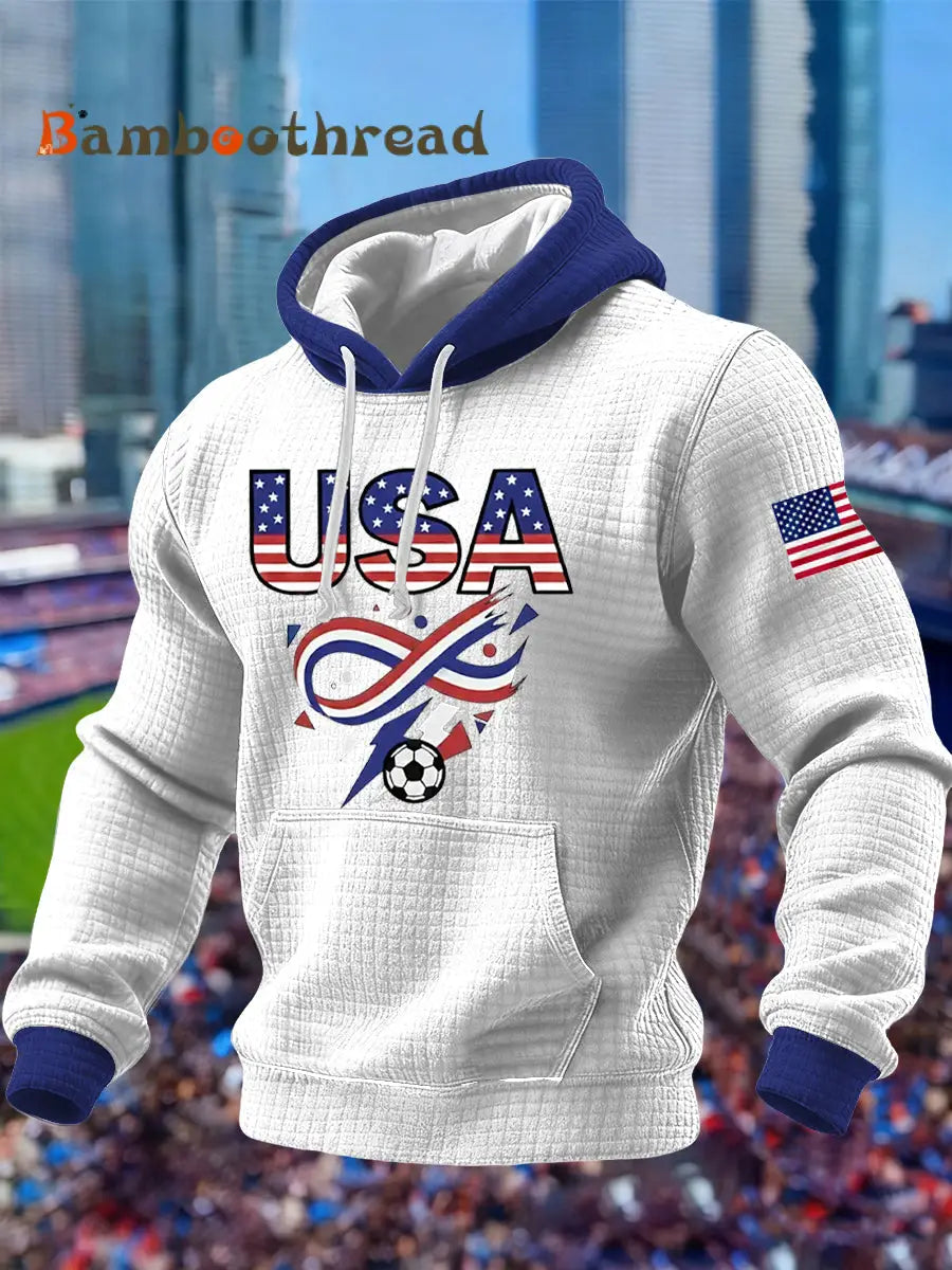 Men’s USA Soccer Printed Hoodie White / S