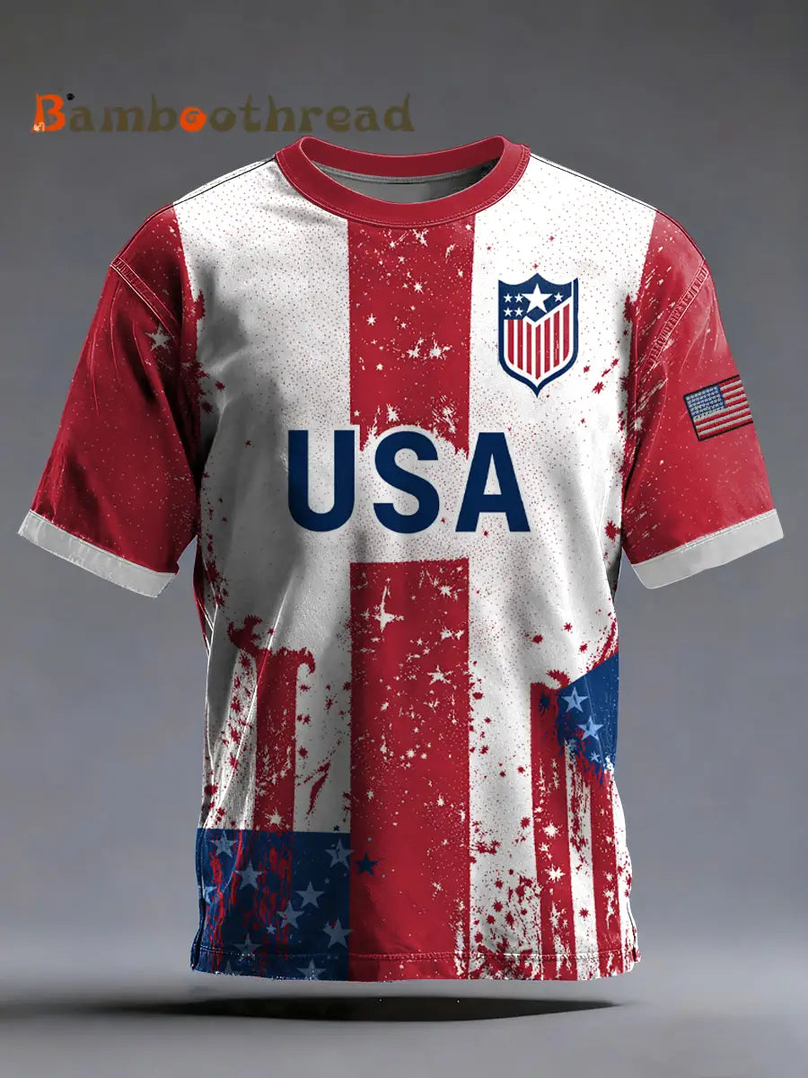 Men’s USA Soccer Short Sleeves T-shirt As picture / S