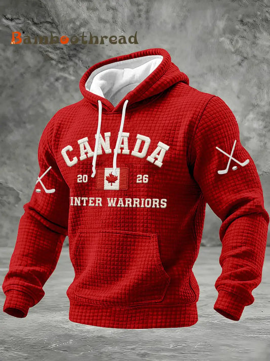 Men’s Vintage Canada Hockey Printed Casual Hoodie Multicolour / S