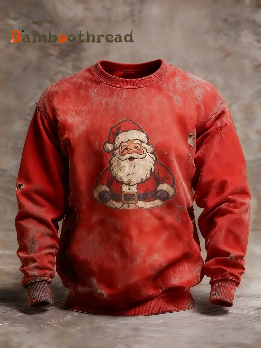 Men’s Vintage Santa Claus Sweatshirt Red / S