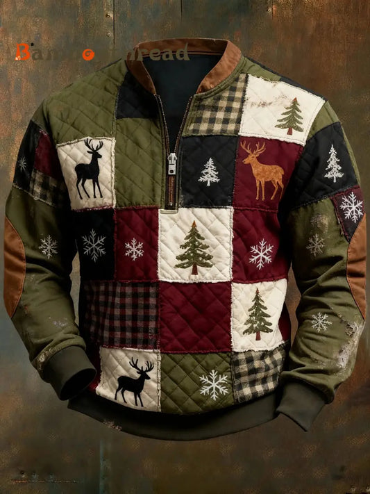 Men’s Western Christmas Printed Sweatshirt As picture / S