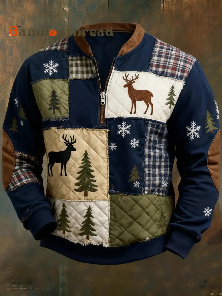 Men’s Western Christmas Printed Sweatshirt As picture / S