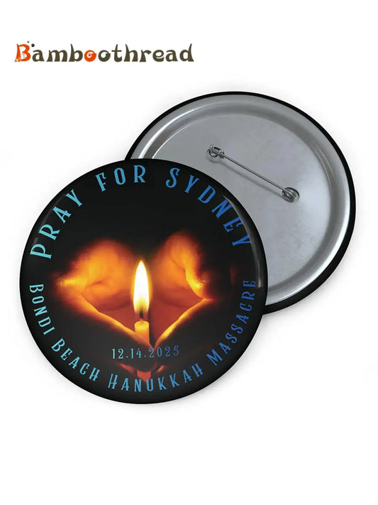 Pray For Sydney Bondi Beach Brooches Black / ONE