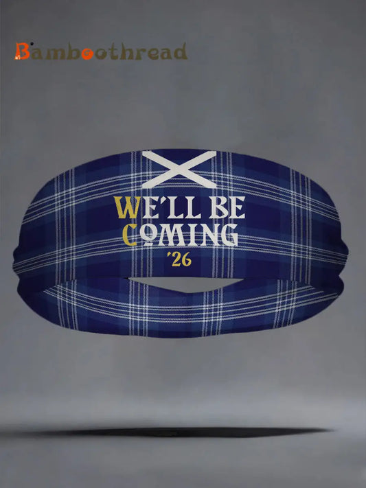 Scotland Football Lover Printed Sports Headband As picture / ONE