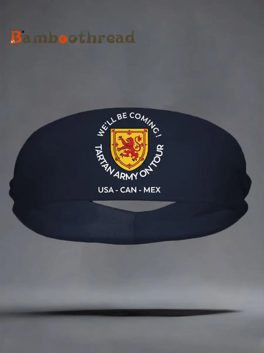 Scotland Football Lover Printed Sports Headband Navy Blue / ONE
