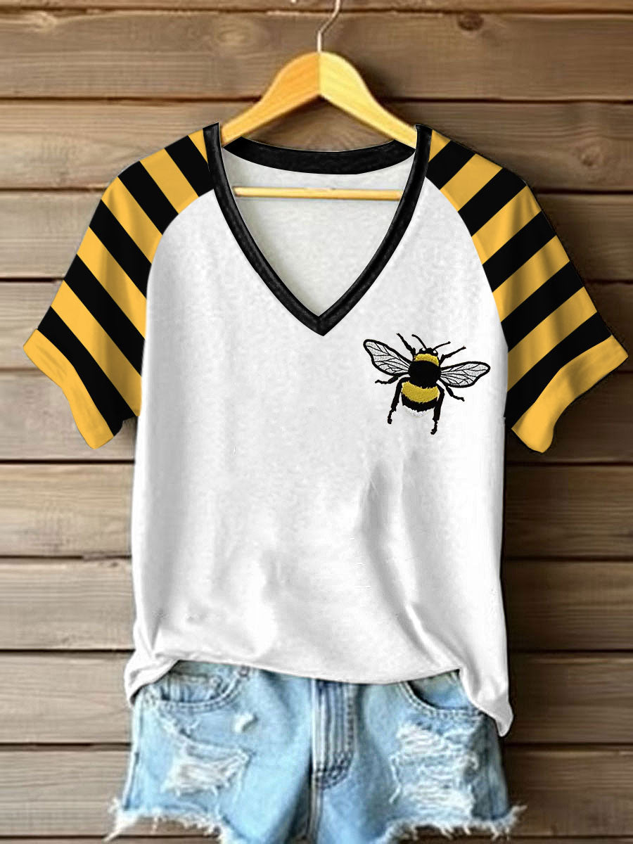 Women’s apparel protect the pollinators V-neck T-shirts