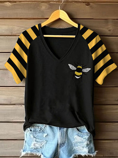 Women’s apparel protect the pollinators V-neck T-shirts