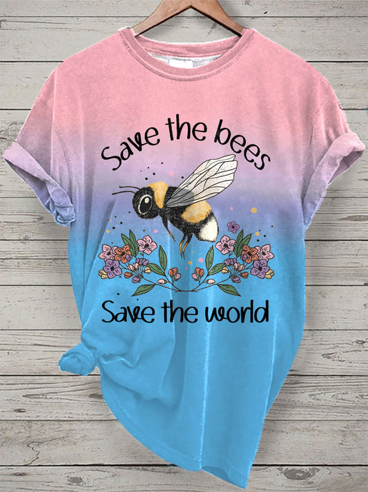 Women's Save The Bees Save The World T-shirts