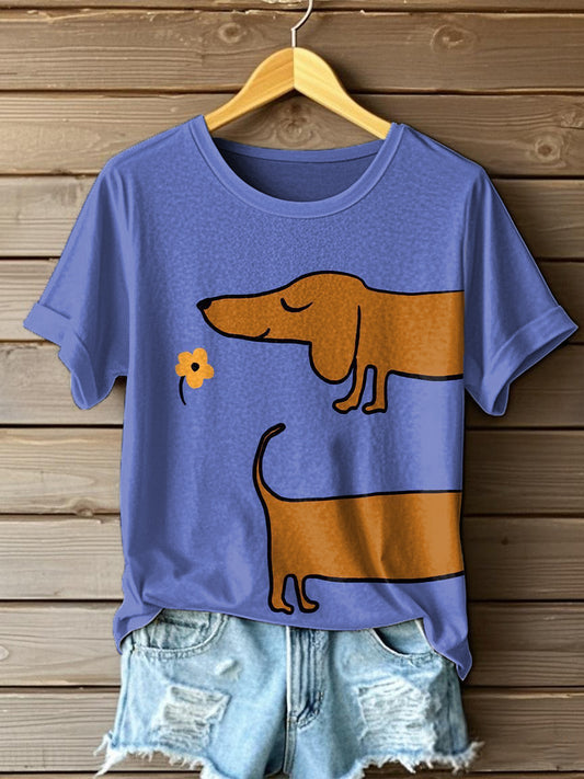 Women's Dachshund Art Print T-Shirt