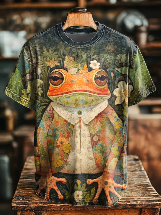 Unisex frog print T-shirts