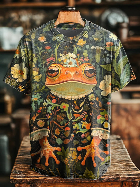 Unisex frog print T-shirts
