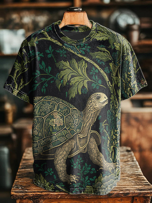 Unisex outdoor turtle print T-shirts