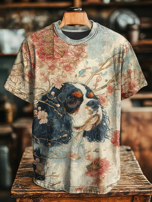 Unisex vintage dog print t-shirts