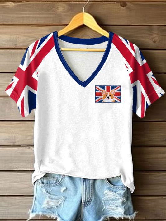 Women's Lovely Corgi  Print short-sleeved T-shirt