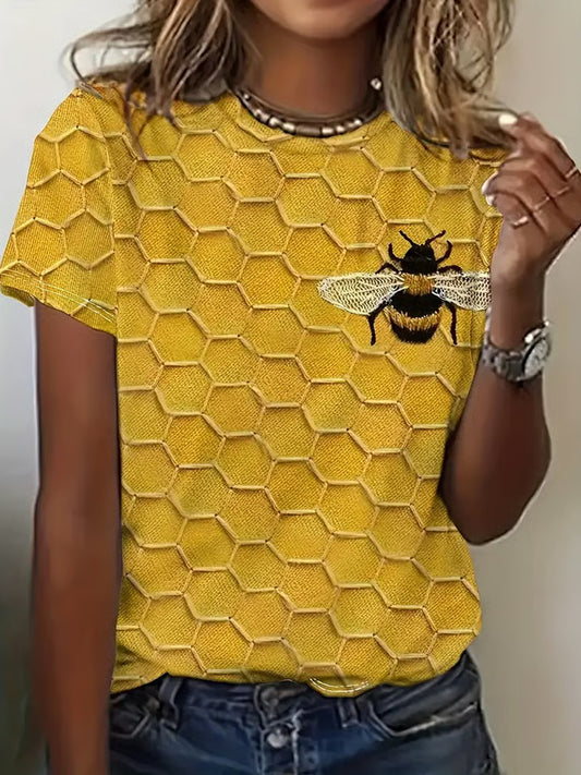 Women's Bee Print Casual Tee