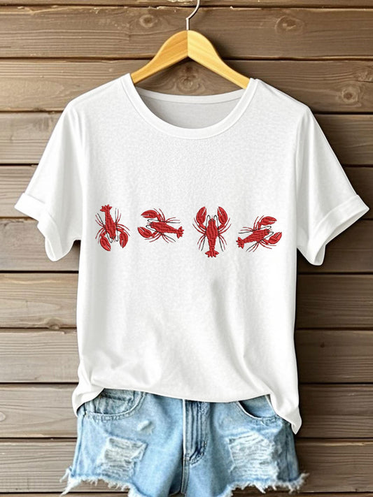 Women's Lobster Printed T-shirt