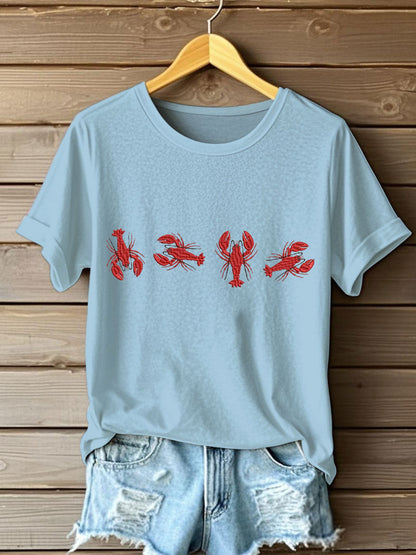 Women's Lobster Printed T-shirt