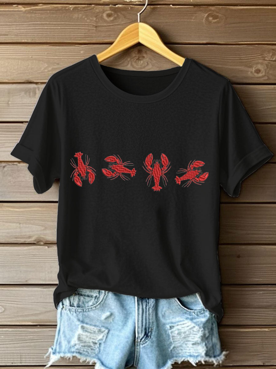 Women's Lobster Printed T-shirt