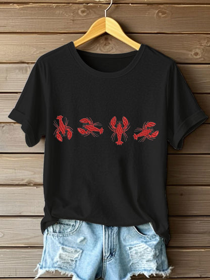 Women's Lobster Printed T-shirt