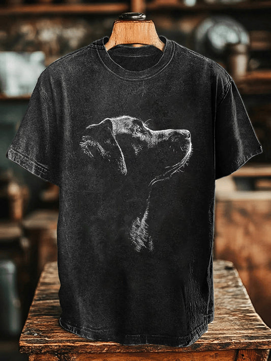 Men's Labrador Print Casual T-Shirt
