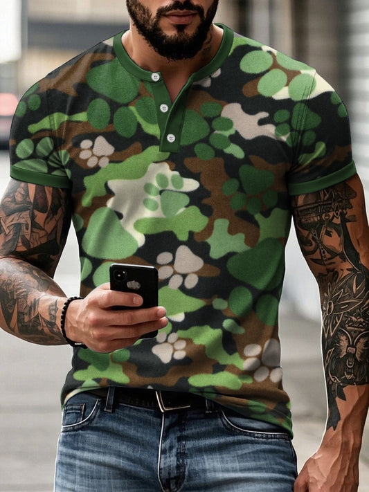 Men's Camouflage Dog T-shirt